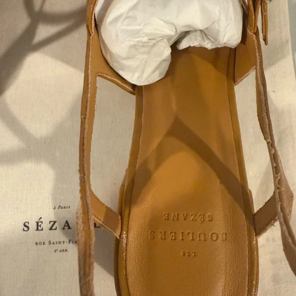 Brand new Sézane Women's Orche color Leather Paula Babies shoes - Picture 10 of 12